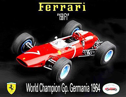投げ売り堂 - 1/20 フェラーリ 158 F1 1964年 ドイツGP 世界チャンピオン ダイキャストメタルキット [RIV2010]_00