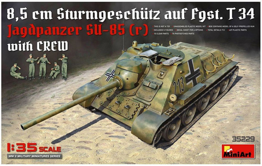 投げ売り堂 - 1/35 ヤークトパンツァーSU-85r フィギュア5体付 [MA35229]_00