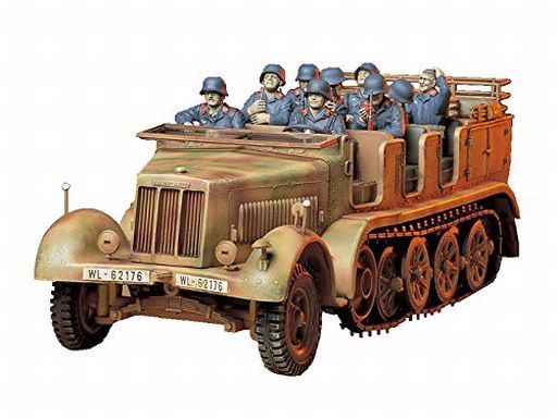 投げ売り堂 - 1/35 ドイツ 8トンハーフトラック Sd.kfz.7 「ミリタリーミニチュアシリーズ No.148」 ディスプレイモデル [35148]_00