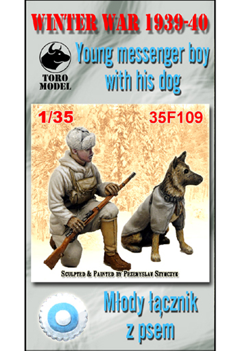 投げ売り堂 - 1/35 冬戦争 1939～40年 フィンランド軍 少年伝令兵と愛犬 レジンキャストキット [TRM35F109]_00