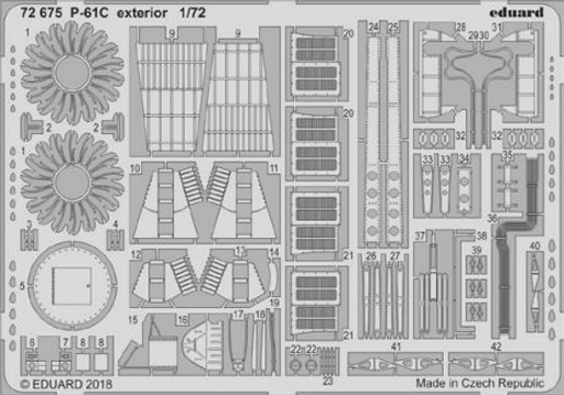 投げ売り堂 - 1/72 P-61C 外装 ホビーボス用 エッチングパーツ [EDU72675]_00