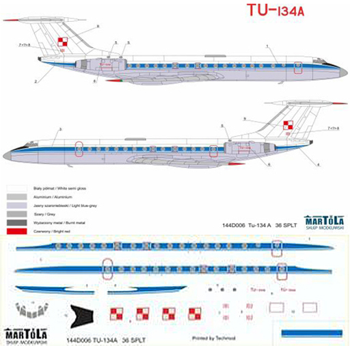 投げ売り堂 - 1/144 第36航空輸送特別連隊 ポーランド政府航空輸送 ズベズダ用 デカール [TRM144D006]_00