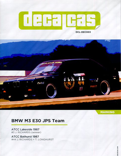 投げ売り堂 - 1/24 BMW M3 E30 JPS チーム ATCC レイクサイド ウイナー 1987 デカール 「デカールキャスシリーズ」 [DCL-DEC003]_00