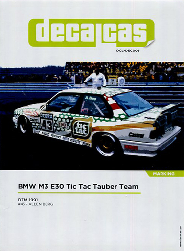 投げ売り堂 - 1/24 BMW M3 E30 Tic Tac Tauber DTM 1991 デカール 「デカールキャスシリーズ」 [DCL-DEC005]_00