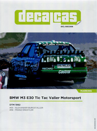 投げ売り堂 - 1/24 BMW M3 E30 Tic Tac Vailer DTM 1992 デカール 「デカールキャスシリーズ」 [DCL-DEC006]_00