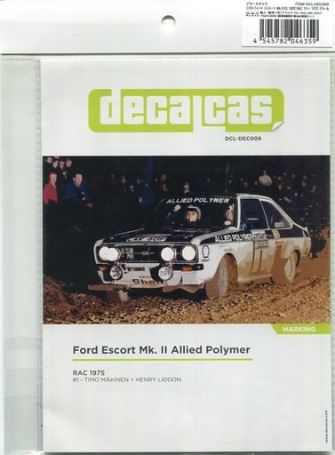 投げ売り堂 - 1/24 フォード エスコート Mk.II RS 1800 RAC ラリー 1975 デカール 「デカールキャスシリーズ」 [DCL-DEC009]_00