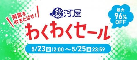 2日目もわくわくが止まらない!「雨雲を吹きとばせ!駿河屋 わくわくセール」