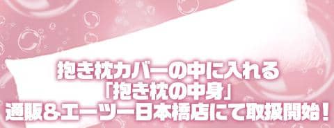 「抱き枕カバーの中身」駿河屋通販＆エーツー日本橋店にて取扱はじめました！