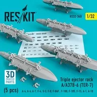 投げ売り堂 - 1/32 A/A-37B-6 TER-7 爆弾架 5個入り ディティールアップパーツ [RSK32-0340]_00