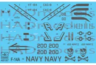 投げ売り堂 - 1/48 アメリカ海軍 F-14Aトムキャット VF-84 ジョリーロジャース `200` ロービジデカール [HAD48197]_00