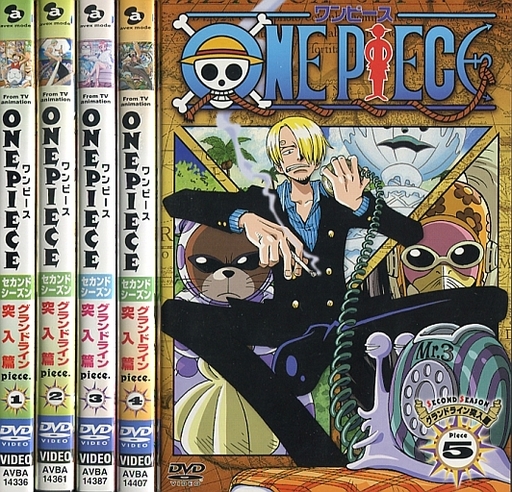 駿河屋 買取 One Piece ワンピース 2nd Season グランドライン突入篇 全5巻セット アニメ