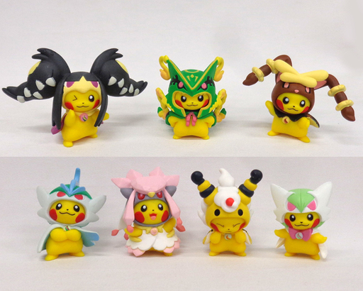 駿河屋 買取 全7種セット フィギュアコレクション メガポンチョを着たピカチュウ Vol 2 ポケモンセンター限定 トレーディングフィギュア