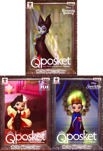 全3種セット Disney Characters Q poske petit -Villains-