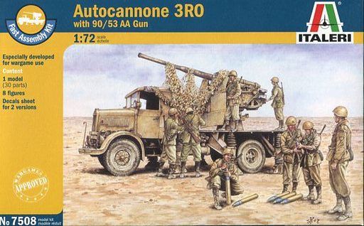 投げ売り堂 - 1/72 WW.II イタリア軍 3ROトラック 90/53 対空砲搭載型 [7508]_00
