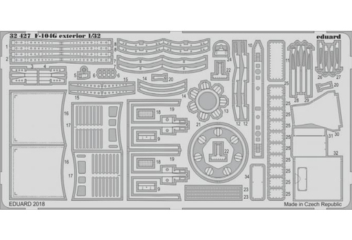 投げ売り堂 - 1/32 TF-104G 外装 イタレリ用 エッチングパーツ [EDU32427]_00