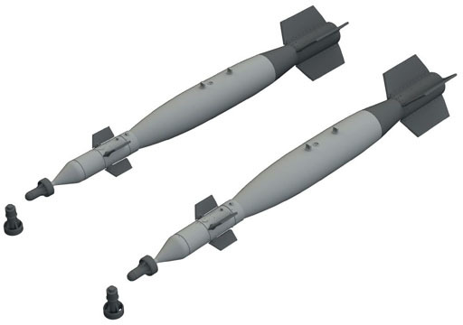 投げ売り堂 - 1/48 ぺーブウェイI Mk.83 1000ポンドレーザー誘導爆弾 空軍型(2個入り) 「BRASSINシリーズ」 ディティールアップパーツ [EDU648453]_00