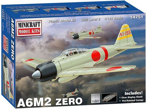 投げ売り堂 - 1/144 WW.II 日本海軍 零式艦上戦闘機21型 A6M2 キャノピーフレーム塗装済み [MC14751]_00