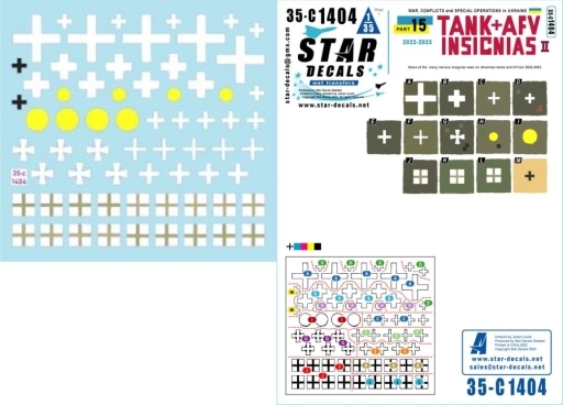 Star Decals(X^[fJ[Y) Vi hEH 1/35 p ENCi̐푈 #15 ENCiRq̔ėpЃ}[LOII(2022-23N) fJ[ [SD35-C1404]