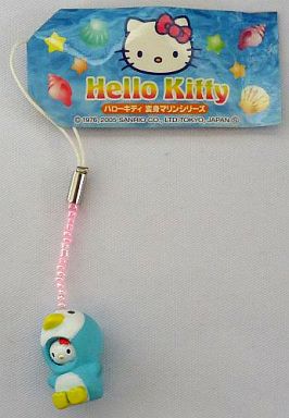 海の仲間キティ(ペンギン) 変身プチストラップ 「ハローキティ 変身マリンシリーズ」