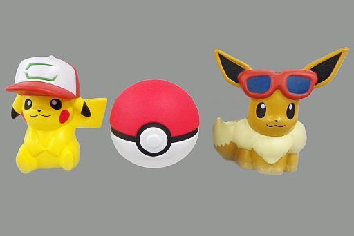 買取 単品 ピカチュウ イーブイ モンスターボール スクイーズマスコット3種セット 劇場版 ポケットモンスター みんなの物語 セブンイレブン限定 セット付き特別前売券特典 スクイーズ キャラ系 キーホルダー 通販ショップの駿河屋