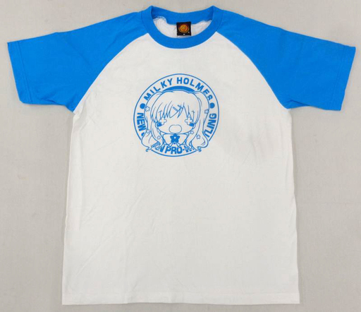 橘田いずみ(コーデリア・グラウカ) コラボラグランTシャツ ブルー×ホワイト XLサイズ 「ミルキィホームズ×新日本プロレス」