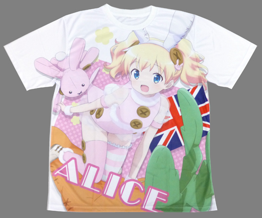 アリス・カータレット フルグラフィックTシャツ ピンク XLサイズ 「きんいろモザイク Pretty Days」 C93グッズ