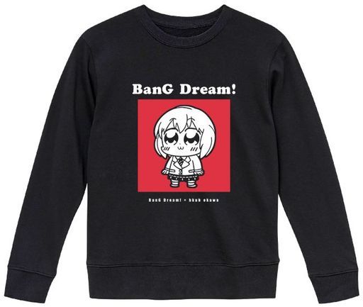 青葉モカ トレーナー ブラック メンズ Lサイズ 「BanG Dream!×大川ぶくぶ」