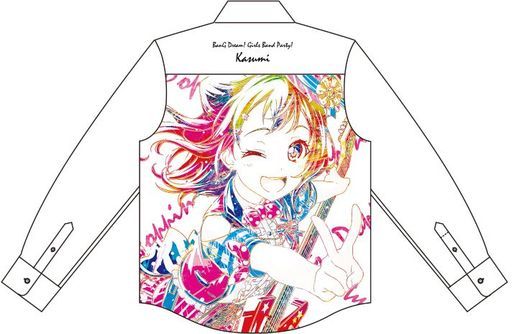 戸山香澄 Ani-Art フルグラフィックカジュアルシャツ ホワイト ユニセックス Lサイズ 「BanG Dream! ガールズバンドパーティ!」