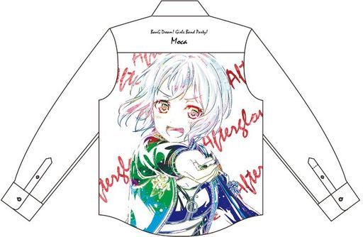 青葉モカ Ani-Art フルグラフィックカジュアルシャツ ホワイト ユニセックス Lサイズ 「BanG Dream! ガールズバンドパーティ!」