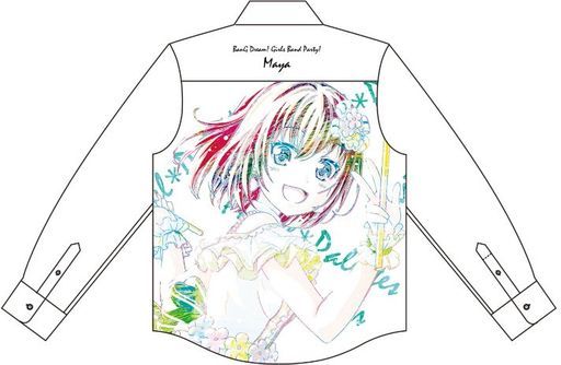 大和麻弥 Ani-Art フルグラフィックカジュアルシャツ ホワイト ユニセックス Lサイズ 「BanG Dream! ガールズバンドパーティ!」
