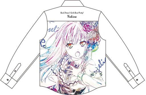 湊友希那 Ani-Art フルグラフィックカジュアルシャツ ホワイト ユニセックス Lサイズ 「BanG Dream! ガールズバンドパーティ!」