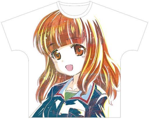 武部沙織 Ani-Art フルグラフィックTシャツ ホワイト ユニセックスLサイズ 「ガールズ＆パンツァー 最終章」