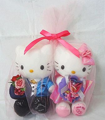駿河屋 買取 キティ 花束 ダニエル ブルー Nttぬいぐるみ電報 ハローキティ ぬいぐるみ