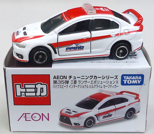 ミニカー 1/61 三菱 ランサー エボリューションX パイクスピーク インターナショナル ヒルクライム セーフティーカー(ホワイト×レッド) 「トミカ AEON チューニングカーシリーズ 第35弾」 イオン限定