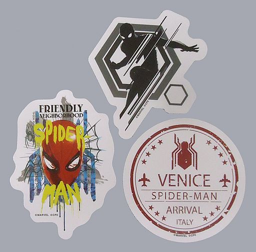 スパイダーマン(デザインE) トラベルステッカー(3枚セット) 「Happyくじ MARVEL スパイダーマン:ファー・フロム・ホーム」 H賞