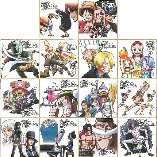 全14種セット 20thアニバーサリー色紙 「一番くじ ワンピース 20th 全14種セット 20thアニバーサリー色紙 「一番くじ ワンピース 20th