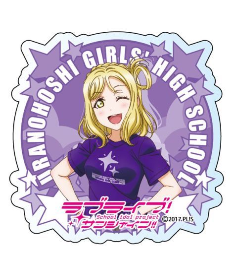 小原鞠莉 ラブライブ サンシャイン アクリルバッジ アイコンtシャツ Ver 予約 バッジ ピンズ キャラクター 通販ショップの駿河屋