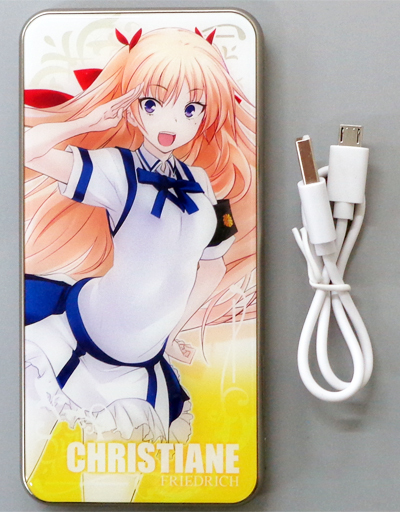 クリスティアーネ・フリードリヒ(10th ANNIVERSARY) モバイルバッテリー 8000mAh 「真剣で私に恋しなさい!」 電気外祭り 2019 WINTER in 新宿 ＆ C97グッズ