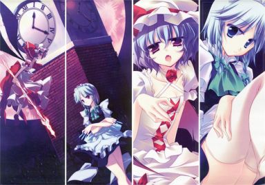駿河屋 買取 東方project レミ咲スティックポスター4枚セット レミリア スカーレット 十六夜咲夜 もとみやみつき C76 Frac アニメ