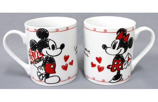 駿河屋 買取 ミッキー ミニー Love Loveシリーズ プレミアムペアマグカップ ディズニー マグカップ 湯のみ