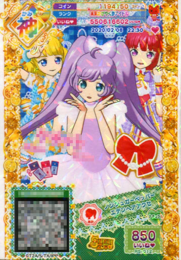プリパラ 神レア マイチケ ヘアアクセ ナチュラル Sunny Zoo プリパラ オールアイドル ライブ5弾 R5 012 神 ノンシュガーペッパーエデンヘアアクセ Merchpunk