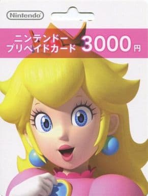 駿河屋 買取 ニンテンドープリペイドカード 3000円 スーパーマリオ ピーチ姫 Wii