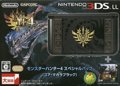 駿河屋 -<中古>ニンテンドー3DSLL本体 モンスターハンター4仕様 ゴア