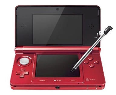 【充電器付き】ニンテンドー 3DS フレアレッド 本体 タッチペン付き