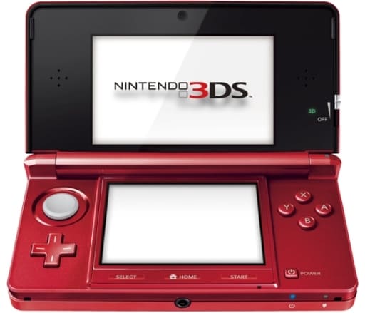 駿河屋 -<中古>ニンテンドー3DS本体 フレアレッド(状態:本体のみ