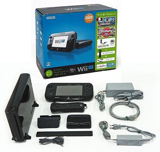 Wii U すぐに遊べるファミリープレミアムセット + Wii Fit U(クロ) (状態:各付属品欠品/箱汚れ※詳細は商品説明を御覧下さい) Wii U すぐに遊べるファミリープレミアムセット + Wii Fit U(クロ) (状態:各付属品欠品/箱汚れ※詳細は商品説明を御覧下さい)