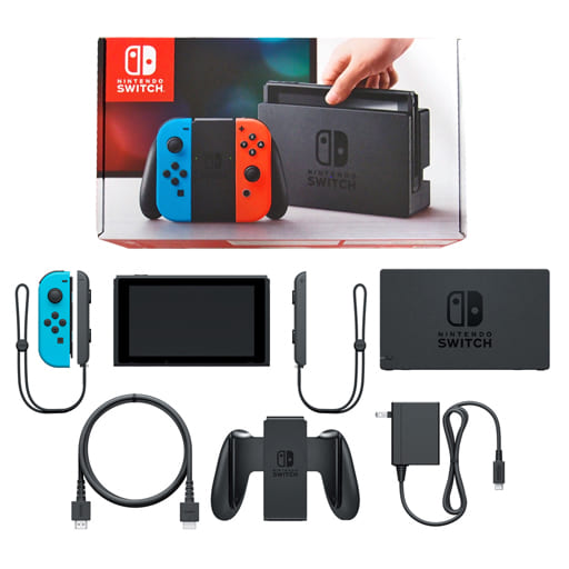 駿河屋 -<中古>Nintendo Switch本体/Joy-Con(L) ネオンブルー/(R