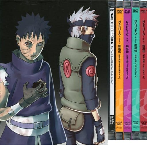 駿河屋 中古 Naruto ナルト 疾風伝 忍界大戦 うちはオビト 初回版 Box付き全5巻セット アニメ全般