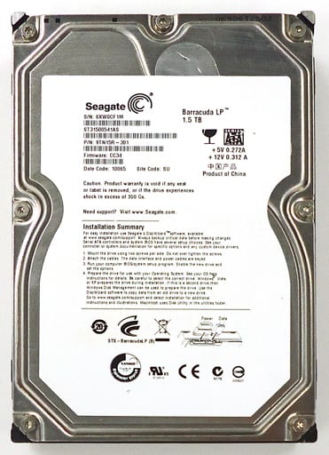 駿河屋 -<中古>3.5インチ内蔵型HDD Barracuda LP 1.5TB[ST31500541AS