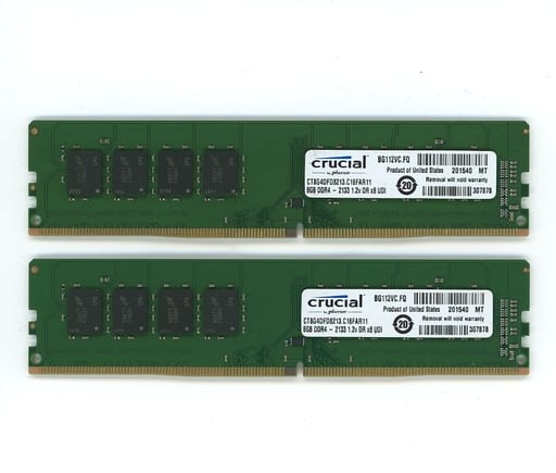 駿河屋 -<中古>Crucial デスクトップ用メモリ DDR4-2133 16GB(8GBx2枚 ...